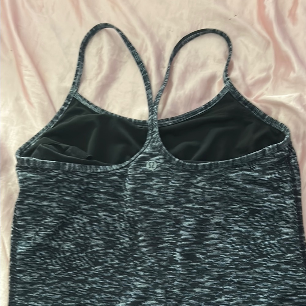 Lululemon Athletica Black and Gray Tank Top